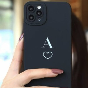 etui czarne z literką iphone 12 pro