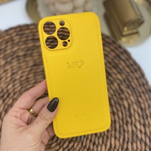 Etui żółte z tłoczeniem Iphone 12 pro