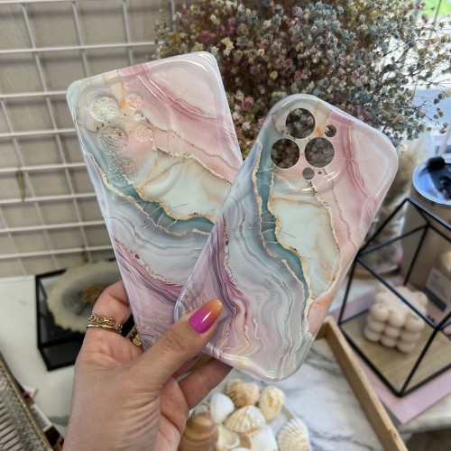 etui pastelowe marmurkowe