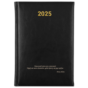 czarny planner z grawerem