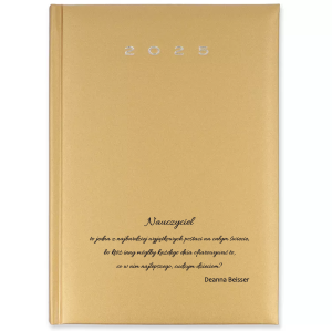 złoty planner z grawerem