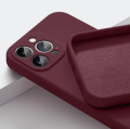miłe w dotyku etui z personalizacją - bordowe