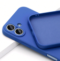 miłe w dotyku etui z personalizacją - kobaltowe