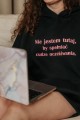 bluza czarna onesize z haftem Nie jestem tutaj by spełniać cudze oczekiwania