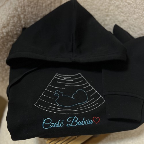 bluza z haftem na podstawie zdjęcia USG