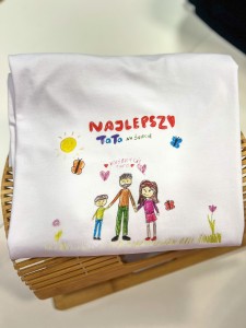 koszulka męska z nadrukiem rysunku dziecka