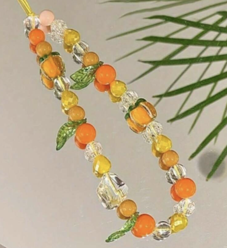 smycz do telefonu w pomarańcze