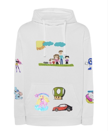 bluza z haftem i nadrukami