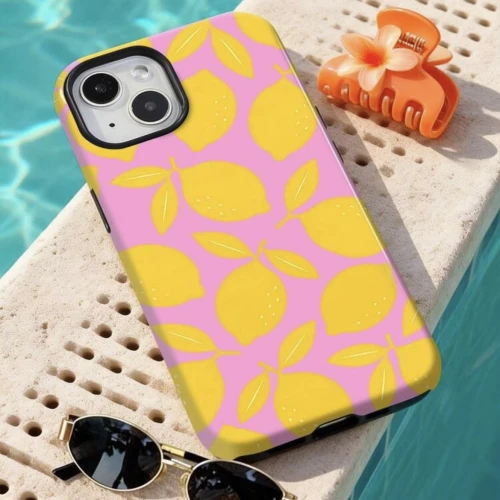 etui różowe cytrynki Iphone 17 pro max