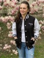 bomberka unisex czarno-biała z twoim haftem