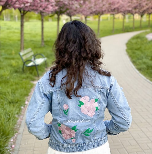 jeansowa kurtka z twoim haftem