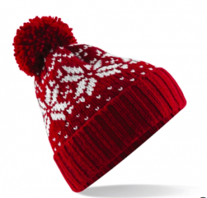 czapka zimowa Snowstar czerwono - biała