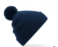 czapka granatowa z pomponem