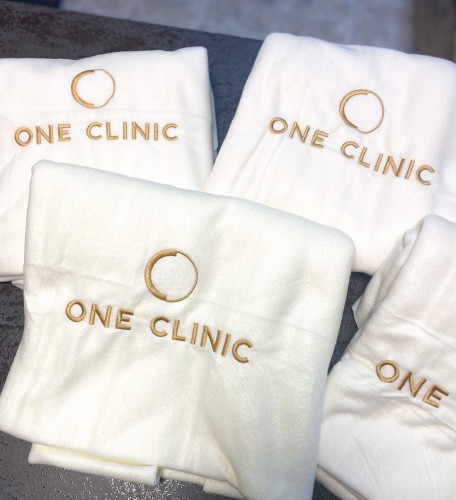 beżowy koc z twoim logo