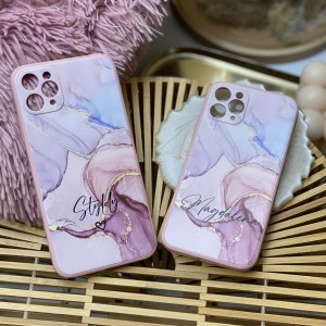 kolorowy marmurek etui smooth z imieniem Samsung S23 plus