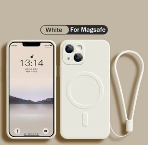 BIAŁE Etui z tłoczeniem MAGSAFE Iphone 12 MINI