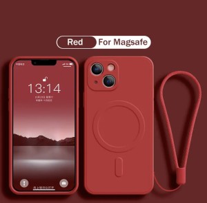 CZERWONE Etui z tłoczeniem MAGSAFE Iphone 11