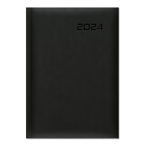 kalendarz czarny 2024 z twoim grawerem / logo firmowym