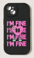 serce "i'm fine" etui (czarne)
