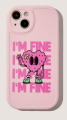 serce "i'm fine" etui (różowe)