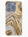 Biało-złote etui marmurkowe Iphone 13