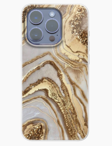 Biało-złote etui marmurkowe Iphone 13