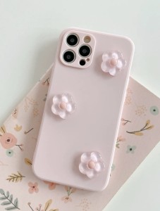 Kwiatuszki etui różowe Iphone 13 pro