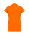 Koszulka Polo Damska pomarańczowa z haftem lub nadrukiem  tył.jpeg