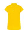 Koszulka Polo Damska żółta z haftem lub nadrukiem  przód.png