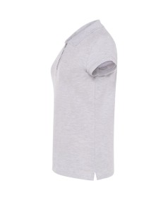 Koszulka Polo Damska jasna szara z haftem lub nadrukiem   