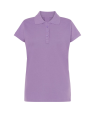 Koszulka Polo Damska lawendowa z haftem lub nadrukiem  przod.png