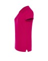 Koszulka Polo Damska malinowa z haftem lub nadrukiem bok.jpeg