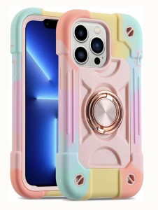 Tęczowe etui pancerne Iphone 14 pro max
