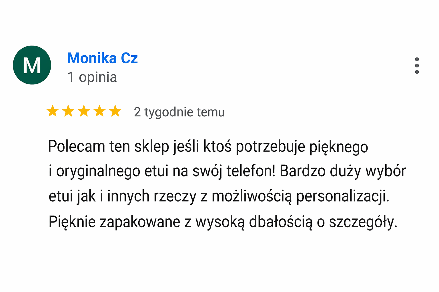 Opinia klientki