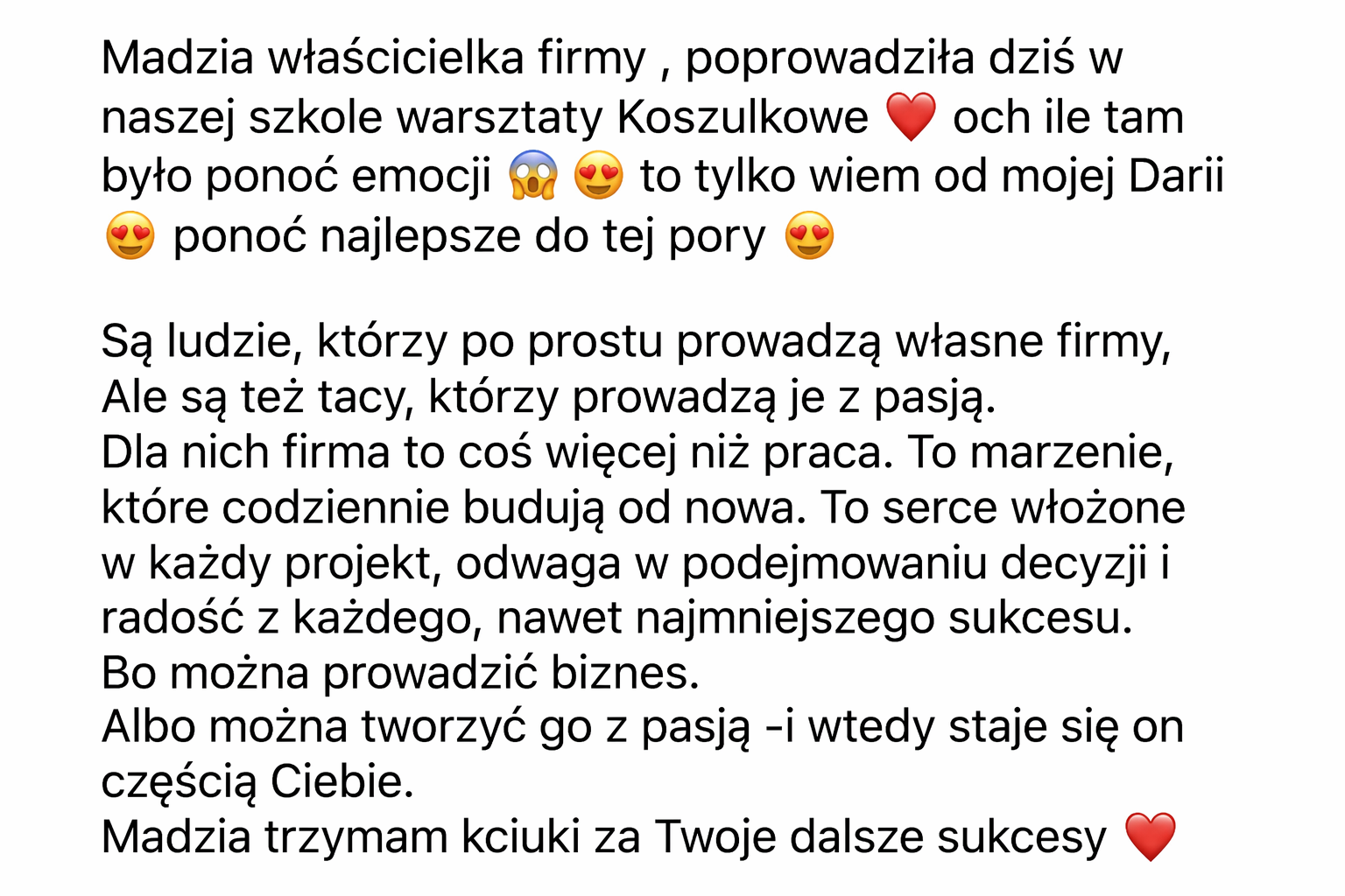 Opinia klientki